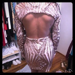 Rose Gold Sequin Dress